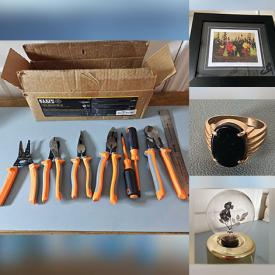 MaxSold Auction: This online auction features games, puzzle, Nagoya stoneware, soapstone carvings, vintage postcards, perfume bottle, vintage bottles, silver & costume jewelry, metal sculpture, wood carvings, vintage Pyrex, vintage ashtray, Portmeirion, Laurentian pottery, Tom Thompson print, teacup/saucer sets, Depression glass, art glass, decorative plates, vinyl records, DVDs, tools, crafting supplies, yarn, and more!