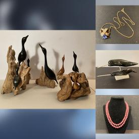 MaxSold Auction: This online auction features gold, silver, & costume jewelry, Taxco silver, scrap silver, wrist & pocket watches, Cortes Island driftwood sculpture, stone carvings, Laminato figurines, and more!