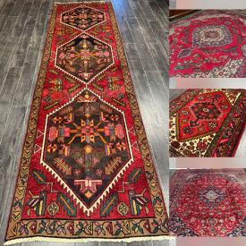 MaxSold Auction: This online auction features Persian rugs & runners, including Kashan, Turkman, Mashhad, Hamadan, Arak, Baluchi, Tabriz, Geravan, and more!