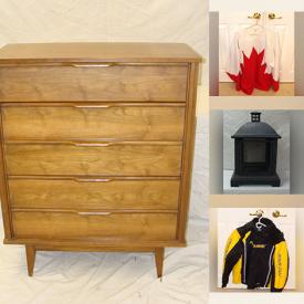 MaxSold Auction: This online auction features drafting table, office supplies, sports trading cards, hunting clothes, outerwear, golf clubs, telescope, outdoor fireplace, MCM furniture, massage table, pet products, tires, sports collectibles, patio heater, and more!