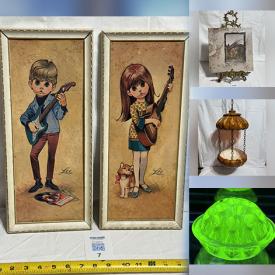 MaxSold Auction: This online auction features MCM Chalvignac lamp, art glass, teacup/saucer sets, vintage mercury glass ornaments, Inuit carving, vintage video game, sports collectibles, Pokémon cards, vintage train cars, graphic t-shirts, antique uranium glass, vintage Pyrex, action figures, vinyl records, and more!