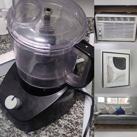 MaxSold Auction: This online auction features sofas, small kitchen appliances, desk, TV, outerwear, window AC units, pots & pans, curtains, and more!