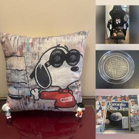 MaxSold Auction: This online auction features sports trading cards, costume jewelry, vintage postcards, souvenir spoons, comics, stamps, vintage children’s books, duck decoys, Bosson heads, women’s clothing, pet products, perfume bottles, gaming chair, vintage Pyrex, games, golf clubs, and more!