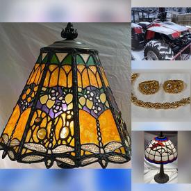 MaxSold Auction: This online auction features Quad ATV fourtrax, Magic: The Gathering cards, costume jewelry, gas lamps, Coca-Cola collectibles, puzzle, vintage toys, ferris wheel sculpture, guitar, vintage Navajo pottery, stained glass lamps, DVDs, action figures, sports collectibles, vintage metal signs, and more!