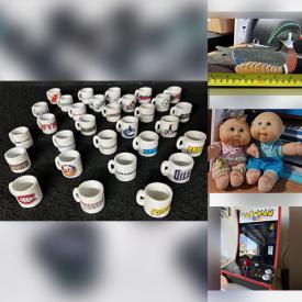 MaxSold Auction: This online auction features Cabbage Patch Kids collection, microwave, sports collectibles, duck decoys, Sesame Street collectibles, children’s books, ceramic mask collectibles, karaoke disks, comics, vinyl records, toys, games, Pac-Man arcade game, and more!