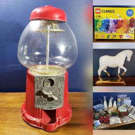 MaxSold Auction: This online auction features marble top table, Renwil figurines, puzzles, ceiling fan, Funko Pops, graphic novels, vinyl records, children’s books, craft kits, DVDs, Legos, new Hot Wheels, toys, buttons, craft supplies, craft stamps, sports collectibles, Christmas village buildings, floor vase, guitar amp, sewing machine, crock jugs, vintage flat irons, decorative plate, Moorcroft, vintage books, outerwear, and more!