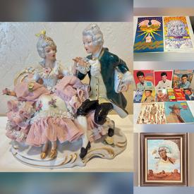 MaxSold Auction: This online auction features vintage Dresden lace porcelain, vinyl records, Thomas Kinkade print, men’s clothing &  footwear, outerwear, storage containers, children’s books, Jackie McFaddin paintings, new McDonald\'s toys, YA books, vintage books, CDs, vintage rock concert posters, and more!