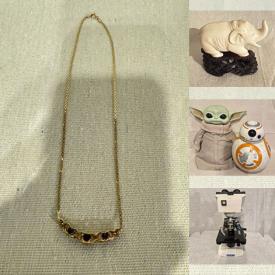 MaxSold Auction: This online auction features collector plates, decorative plates, silver & gold jewelry, trinket boxes, decanter set, vintage inkwells, ginger jars, vintage sewing machine, vintage vanity sets, Elvis collectibles, Star Wars collectibles, steins, Funko Pops, and more!