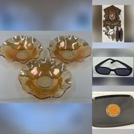 MaxSold Auction: This online auction features Howard Miller clock, nutcrackers, Dept 56 village buildings, art glass, Carnival glass, antique mantel clock, cuckoo clock, silver & costume jewelry, antique coffee grinder, crocks, animated figures, Victorian puppets, antique irons, and more!