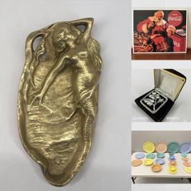 MaxSold Auction: This online auction features outerwear, women’s clothing &  footwear, green suits, metal wall art, sports trading cards, craft supplies, coins, Wade figurines, Art Deco ashtray, vintage bean pot, bar stool, stained glass lampshade, pet products, planters, patio heater, silver & costume jewelry, camping gear, small kitchen appliances, Legos, snow toys, vinyl records, humidifier, garden art, and more!