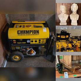 MaxSold Auction: This online auction features patio furniture, decanter set, Bunnykins, vinyl records, art glass, TV, stein, wood carvings, small kitchen appliances, Period ware, brass collectibles, office supplies, watches, sterling & costume jewelry, coins, men’s clothing & footwear, home health aids, table lamps, sofa bed, foldable bike, pet products, fitness gear, power & hand tools chest freezer, chainsaw, garden tools, lawnmower, ladders, generator, and more!