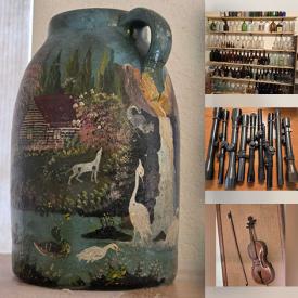 MaxSold Auction: This online auction features insulators, trench art, collectible bottles & tins, Sentry safe, military collectibles, vintage mining lamps, stereo components, outerwear, small kitchen appliances, men’s & women’s clothing, gold jewelry, crocks, garden art, antique tools, lapidary equipment, vintage furniture, desk, vinyl records, mobility aids, fishing gear, hardware, mini fridges, tools, and much, much, more!!!