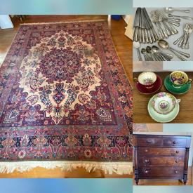 MaxSold Auction: This online auction features decorative plates, teacup/saucer sets, Waterford crystal, vintage mudman figurine, Moorcroft, soapstone carving, vintage desk, Samuel Howitt prints, Sadler tea set, outerwear, men’s & women’s clothing & footwear, Depression glass, area rugs, patio furniture, chandelier, vinyl records, and more!