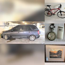 MaxSold Auction: This online auction features Kia Rondo, bike, tires, gold & costume jewelry, Swarovski jewelry, barrister bookcase, exercise equipment, art books, Dornbusch lamps, vinyl records, electric fireplace, area rug, teak furniture, art pottery, men’s clothing, stereo components, German books, daybed, coins, wrist & pocket watches, and more!