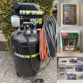 MaxSold Auction: This auction features Tools, Books, Rollator, Golf Clubs, Tool Cabinet, Wire, T-shirts, Folding Tables, Lamps, Holiday Decor, Photo Frames, Planter, Fans, Pavers, Printers, Games, Office Supplies, CDs, Hats, Cookware   and much much more!