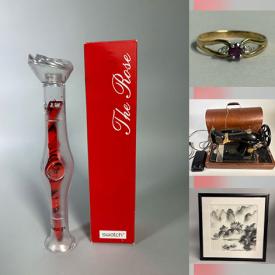 MaxSold Auction: This online auction features gold, silver & costume jewelry, silver Jadaica, Swarovski jewelry, Swatch watches,  vintage etchings, snuff bottles, decanter set, Toby mugs, Imari wall art, Asianware, teacup/saucer sets, and more!