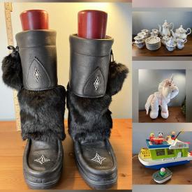 MaxSold Auction: This online auction features Pandora silver jewelry, nesting dolls, puzzle, Beanie Baby collection, John Perry sculpture, costume jewelry, vintage toys, coins, trench art, McCoy pottery, collectible die-cast, teacup/saucer sets, designer handbags, Legos, perfume bottles, Royal Doulton figurines, cameras & accessories, Lladro figurine, art glass, doll trunks, DVDs, women’s footwear, new toilets, and more!