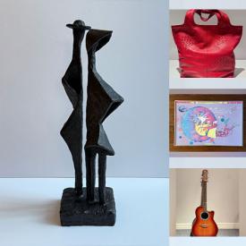 MaxSold Auction: This online auction features cameras, small kitchen appliances, metal sculptures, vinyl records,  collector plates, designer handbags, solomon skis, crystal decanters, hummels, guitars, art pottery, outerwear, video games, DVDs, teacup/saucer sets, exercise equipment, art glass, designer clothing, games, golf clubs, gold & silver jewelry, TVs, power tool, coins, small kitchen appliances, teacup/saucer sets, Hoselton sculpture, bike, soapstone sculpture, pet products, fishing gear, floor vase, and much, much, more!!!n