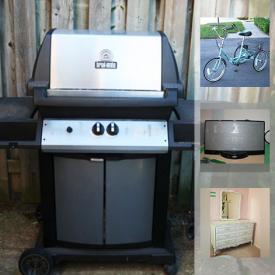 MaxSold Auction: This online auction features EXERCISE EQUIPMENT: Trimline treadmill and ST Fitness recumbent bike. Frigidaire upright freezer. Broilmate BBQ. Tools/hardware. FURNITURE: Bedroom - Baronet French Provincial 6-drawer dresser with mirror, desk with hutch, bed and side table; 42 " glass topped table and 4 chairs; bakers rack. ART: Soapstone sculpture by artist Elijah Oqaituk; Anne Geddes prints; SW lithograph by JC Madden and more. COLLECTIBLE: Blue Mtn. Pottery; Bunnykins dishes; tea cup sets. Ladies Danier leather coat size 10-12. CRYSTAL/CUT-PRESSED GLASS: Arcoroc "Fleur " 12" punch bowl and cups; serving dishes/trays. Electronics. Camera equipment. Wine making supplies and wine bottle storage and much more!