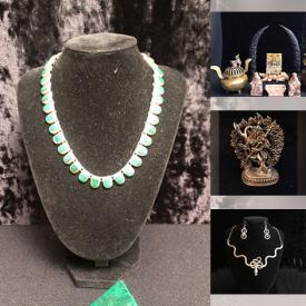 MaxSold Auction: This online auction features stone carvings, art pottery, Tibetan objects, silver & costume jewelry, Buddhas, art glass, Beleek, bark painting, Kokeshi dolls, wood sculptures, satsumi ware, watches, and more!