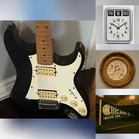 MaxSold Auction: This online auction features soapstone sculpture, architectural statement piece, vintage portrait print, Faith Young paintings, H Pepper print, Egyptian papyrus, art glass, porcelain sculpture, bronze sculpture, Pop-Art, resin sculpture, Korean Hahoe masks, Elvis collectibles vintage Stiffel lamps, vintage bar mirror, brass collectibles, art pottery, cantilever chair, sunburst radiance sculpture, wooden figures, porcelain sculptures, sports collectibles, mirrors, duck decoy, bike, guitar, and more!