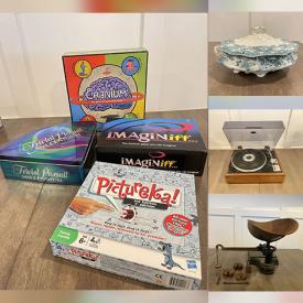 MaxSold Auction: This online auction features board games, science kits, speakers, Hoselton sculpture, sports trading cards, women’s clothing, pet products, toys, antique tool, Lego table, and more!