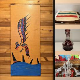 MaxSold Auction: This online auction features vintage building toy, Indigenous artwork, antique Imari, wall sconce, costume jewelry, stone sculpture, silver figure, jade medallions, Mark Anthony Jacobson print, Hudson’s Bay blanket, pottery bust, chandelier, and more!