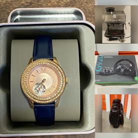 MaxSold Auction: This online auction features small kitchen appliances, humidifier, air mattress, gaming gear, humidor, men’s & women’s clothing, snowboard, Swarovski jewelry, watch, and more!