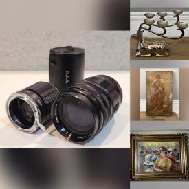 MaxSold Auction: This online auction features sports trading cards, cameras & lenses, antique floor lamp, vinyl records, coins, teacup/saucer sets, Royal Doulton figurines, art glass, brass collectibles, floor ashtray, art books, comics, Satsuma jar, Star Trek collectibles, NIP Hot Wheels, sports jersey, and more!