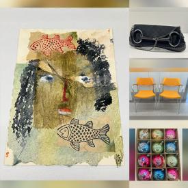 MaxSold Auction: This online auction features designer perfumes, designer handbags, men’s & women\'s clothing, toys, silver & costume jewelry, outerwear, vintage glass Christmas ornaments, art glass, Royal Doulton figurine, designer shoe dust bags, Majolica vase, Amat Splash chairs, art book, vintage Pyrex, and more!