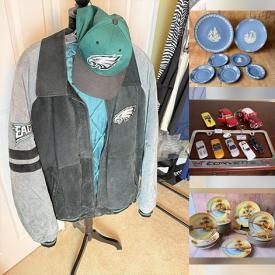 MaxSold Auction: This online auction features Lolita glasses, die-cast collectibles, floor vase, ginger jars, Longaberger baskets, children’s books, camera & lenses, games, art books, antique mirror, Noritake porcelain, Jasperware, decorative plates, vintage figurines, perfume bottles, art pottery, Williamsburg pottery, costume jewelry, Leister pottery, Depression glass, men’s & women’s clothing, outerwear, art glass, and much, much, more!!!n