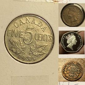 MaxSold Auction: This online auction features coins, RCAF button, badge pins, sterling silver sculpture, and more!