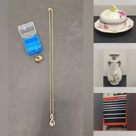 MaxSold Auction: This online auction features air purifier, hand tools, gold & costume jewelry, Avon bottles, art pottery, vintage bottles, milk glass, art glass, cloisienne, blue & white decor, depression glass, coin bank collection, Herend collectibles, trinket boxes, teacup/saucer sets, rolling tool chest, outerwear, collector spoons, coins, and more!