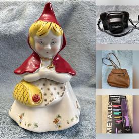 MaxSold Auction: This online auction features new beauty products, small kitchen appliances, women’s clothing &  footwear, puzzles, pet products, Hoselton figurine, Evesham, virtual reality viewer, vintage cameras, and more!\n