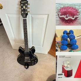 MaxSold Auction: This online auction features coins, gold, & silver jewelry, watch, wood sculpture, cranberry glass, teacup/saucer sets, Royal Doulton figurine, Colebrook Keirstead print, small kitchen appliances, pet products, TV, fitness gear, bedroom furniture, table lamps, upright piano, games, guitar, camping gear, upright freezer, and more!