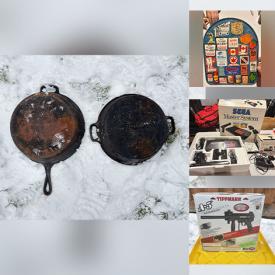 MaxSold Auction: This online auction features toys, small kitchen appliances, player piano roll, souvenir spoons, sports collectibles, sports trading cards, DVDs, die-cast vehicles, puzzles, sports jerseys, Coca-Cola collectibles, video game consoles & games, magnet collection, crocks, vintage bottles, sewing machine & supplies, vinyl records, children’s books, transferware, fitness gear, fishing gear, power & hand tools, vintage tools, skis, snowshoes, and more!