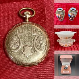 MaxSold Auction: This online auction features antique flow blue, silver & costume jewelry, video game consoles & games, collector plates, antique cloisonne vases, vintage Pyrex, cookie jar, Carlton ware, decorative plates, office supplies, men’s clothing, outerwear, thimbles, vinyl records, Bunnykins, yarn, games, vinyl records, hand tools, Carnival glass, Toby jugs, and more!