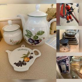 MaxSold Auction: This online auction features novelty teapots, small kitchen appliances, Amish art, outerwear, Royal Doulton figurine, power tool, garden tools, women’s clothing, garden flags, sewing items, planters, and more!