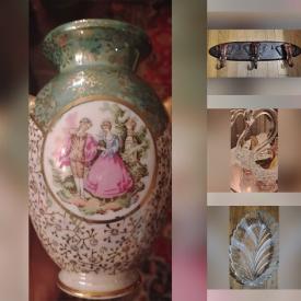 MaxSold Auction: This online auction features wood carvings, tagine, cloisonne, steins, art glass, parlor style chair, secretary desk, porcelain doll, small kitchen appliances, vintage lantern, buffet, and more!