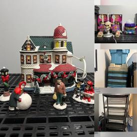 MaxSold Auction: This online auction features nutcrackers, cookie jar, animated Santa, Christmas lights, Christmas village pieces, storage tubs, sectional sofa, Halloween costumes, children’s rocking chairs, and more!