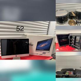 MaxSold Auction: This online auction features printers, speakers, beauty appliances, desk, monitors, hand tools, hockey skates, snowboards, tires, drums, art supplies, small kitchen appliances, bathroom sink, TV, lawnmower, iMac, and more!