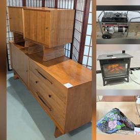 MaxSold Auction: This online auction features small kitchen appliances, mantel clock, lidded steins, flatware, vintage cookie molds, milk glass, garden tools, power & hand tools, office supplies, men’s clothing & footwear, TVs, CDs, games, teacup/saucer sets, art glass, new cookie presses, new Homebrewing equipment, Laser Video discs, bikes, Hall pottery, milk glass, transferware, Fiestaware, crocks, DVDs, vinyl records, video game console, home electronics, sewing machines, area rug, fitness gear, golf clubs, electric fireplace, exercise equipment, wicker furniture, snow blower, wine cooler, generator, and much, much, more!!!