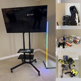 MaxSold Auction: This online auction features bedroom furniture, TV, home electronics, humidifier, barware, vintage Pyrex, Corningware, gaming chair, power & hand tools, golf clubs, small kitchen appliances, video game console & games, and more!