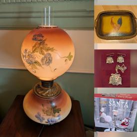 MaxSold Auction: This online auction features Redware, wood carving, coins, vintage stair runners, David Winter cottages, vintage decorated baskets, Dept 56 accessories, antique Wade figure, vinyl records, quilt, outerwear, s&p shakers, silver jewelry, vintage lanterns, and more!