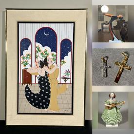 MaxSold Auction: This online auction features Shirley Cheechoo painting, Royal Doulton figurines, Moorcroft, gold & silver jewelry, piano accordion, art glass, planters, teacup/saucer sets, art pottery, soapstone carvings, Herand figurines, vintage Pyrex, bell collection, sports collectibles, vinyl records, new handbags, Art Deco lamp, and more!n