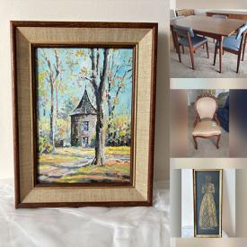 MaxSold Auction: This online auction features teak furniture, Le Creuset, office supplies, CDs, printer, Jasperware, duck decoys, sleeper sofas, games, fitness gear, vintage Pyrex, small kitchen appliances, and more!