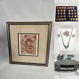 MaxSold Auction: This auction features Coffee Table Books, Puffer Jackets, Clothing,  Gloves, Framed Prints, LPs, Books, Jackets, Jewelry, Shelving, Royal Doulton Figurines, Console Table, Tea Set, Barware, Linens, Perfume, Headphones, Utensils, Flatware, Security Cameras, Collectible Coins, Coffee Accessories and much much more!