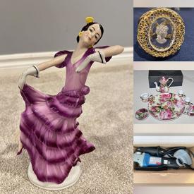 MaxSold Auction: This online auction features men’s clothing, collectible plates, teacup/saucer sets, gold & costume jewelry, mini tea set, porcelain figurine, power tool, welding gear, coins, and more!