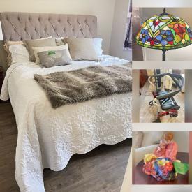 MaxSold Auction: This online auction features living room furniture, TVs, area rugs, console tables, Waterford pieces, Royal Doulton figurines, antique bottles, mobility aids, hand tools, portable AC unit, patio furniture, and more!