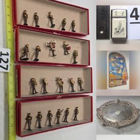 MaxSold Auction: This Charity/Fundraising Online Auction features binoculars, Nao figurine, small kitchen appliances, Weller pottery, vintage pinball game, vinyl records, Madame Alexander dolls, sports trading cards, coins, banknotes, lighter collection, vintage cranberry glass, vintage McCoy planter, vintage Dino Bencini sculptures,  art books, silver & costume jewelry, Fenton glass, vintage postcards, First Day covers, art glass, steins, art pottery, sad irons, heater, area rug, power tools, toys, matchbook covers, skateboard, and more!